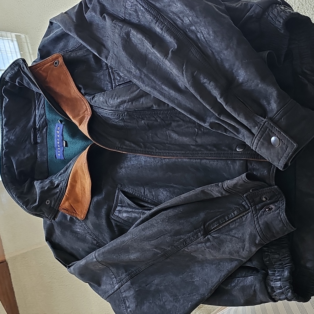 Silverado Leather Men's Vintage Bomber Jacket Medium